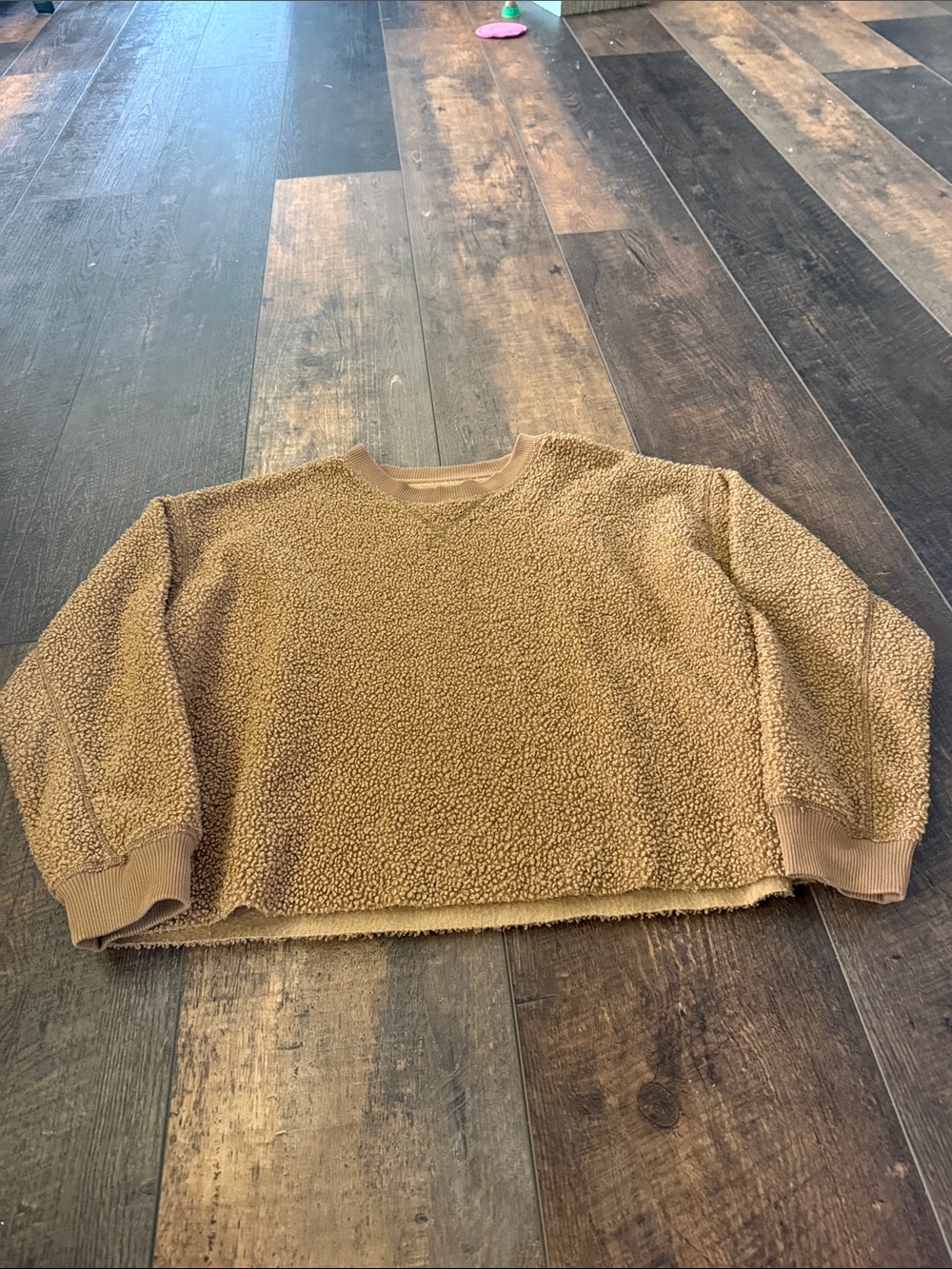 American Eagle Outfitters Camel Brown Sherpa Pullover